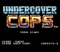 Undercover Cops box art for Super Famicom